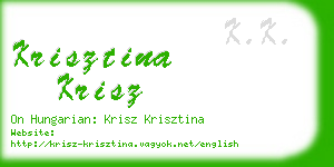 krisztina krisz business card